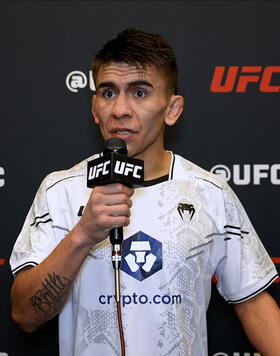 UFC Bantamweight Mario Bautista Reacts With UFC.com After His Unanimous Decision Victory Over Ricky Simon At UFC Fight Night: Ankalaev vs Walker 2 On January 13, 2024.