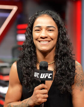 Flyweight Viviane Araújo Speaks With UFC.com Ahead Of Her Fight Against Natalia Silva At UFC Fight Night: Dolidze vs Imavov on February 3, 2024.