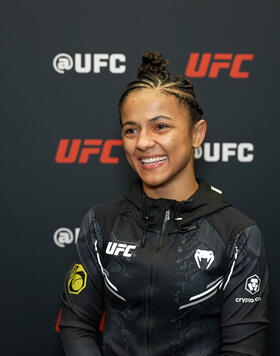 Flyweight Natalia Silva Reacts With UFC.com After Her Unanimous Decision Victory Over Viviane Araújo At UFC Fight Night Dolidze vs Imavov On February 3, 2024.