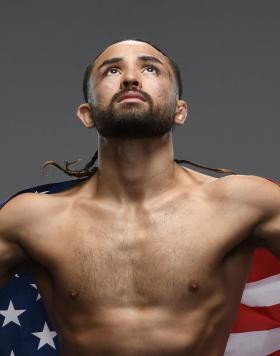 Kyler Phillips poses for a portrait after his victory during the UFC 259 event at UFC APEX on March 06, 2021 in Las Vegas, Nevada. (Photo by Mike Roach/Zuffa LLC)