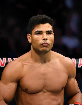 Paulo Costa of Brazil looks on in a middleweight bout against Luke Rockhold of the United States during UFC 278 at Vivint Arena on August 20, 2022 in Salt Lake City, Utah. (Photo by Alex Goodlett/Getty Images)