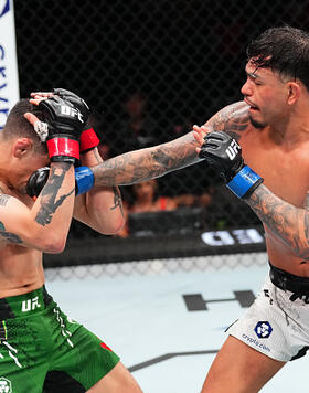 Flyweight Brandon Royval Reacts With Paul Felder After His Split Decision Victory Over Brandon Moreno At UFC Fight Night: Moreno vs Royval 2 On February 24, 2024 in Mexico City