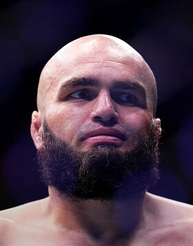 Shamil Gaziev of Russia enters the Octagon in a heavyweight fight during the UFC 296 event at T-Mobile Arena on December 16, 2023 in Las Vegas, Nevada. (Photo by Chris Unger/Zuffa LLC)