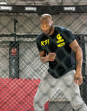 Michael "Venom" Page trains ahead of UFC 299. (Photo by John Barry / Zuffa LLC)