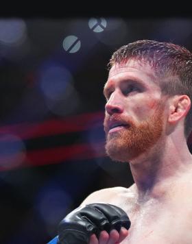 Cory Sandhagen reacts after his bantamweight fight against Marlon Vera of Ecuador during the UFC Fight Night event at AT&T Center on March 25, 2023 in San Antonio, Texas. (Photo by Cooper Neill/Zuffa LLC)