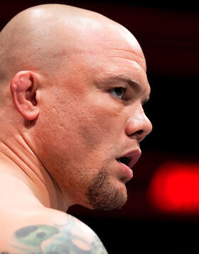 Anthony Smith looks on before his light heavyweight fight against Johnny Walker of Brazil during the UFC Fight Night event at Spectrum Center on May 13, 2023 in Charlotte, North Carolina. (Photo by Jeff Bottari/Zuffa LLC)