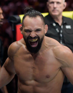 Michel Pereira of Brazil reacts after his victory against Ihor Potieria of Ukraine in a middleweight bout during the UFC 301 event at Farmasi Arena on May 04, 2024 in Rio de Janeiro, Brazil. (Photo by Alexandre Loureiro/Zuffa LLC)