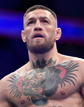 Conor McGregor of Ireland prepares to fight Dustin Poirier during the UFC 264 event at T-Mobile Arena on July 10, 2021 in Las Vegas, Nevada. (Photo by Chris Unger/Zuffa LLC)