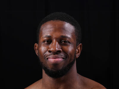 Randy Brown of Jamaica poses for a portrait after his victory during the UFC Fight Night event at UFC APEX on February 03, 2024 in Las Vegas, Nevada. (Photo by Mike Roach/Zuffa LLC)