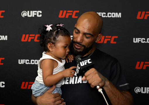 Flyweight Charles Johnson Reacts With UFC.com After His Knockout Victory Over Joshua Van At UFC Denver on July 13, 2024