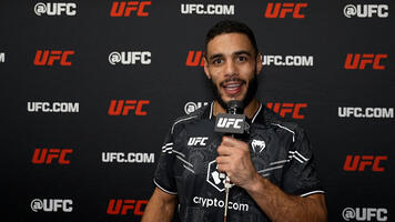 Welterweight Gabriel Bonfim Reacts With UFC.com After His Unanimous Decision Victory Over Ange Loosa At UFC Denver on July 13, 2024