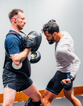 Rob Font trains at the host hotel in Nashville, Tennessee, on August 1, 2023. (Photo by Zac Pacleb/Zuffa LLC)