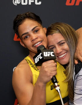 Strawweight Iasmin Lucindo Reacts With UFC.com After Her Submission Victory Over Polyana Viana At UFC Fight Night: Luque vs Dos Anjos On August 12, 2023