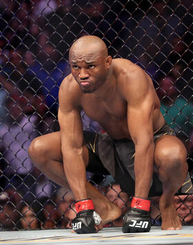  Kamaru Usman of Nigera prepares to fight Jorge Masvidal of the United States during the Welterweight Title bout of UFC 261 at VyStar Veterans Memorial Arena on April 25, 2021 in Jacksonville, Florida. (Photo by Alex Menendez/Getty Images)