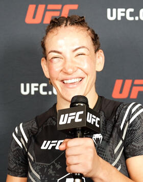 UFC Women's Bantamweight Miesha Tate Reacts With UFC.com After Her Submission Victory Over Julia Avila At UFC Fight Night: Dariush vs Tsarukyan On December 2