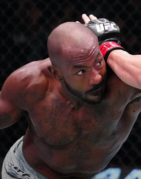 Khalil Rountree Jr. punches Dustin Jacoby in a light heavyweight fight during the UFC Fight Night event at UFC APEX on October 29, 2022 in Las Vegas, Nevada. (Photo by Jeff Bottari/Zuffa LLC)