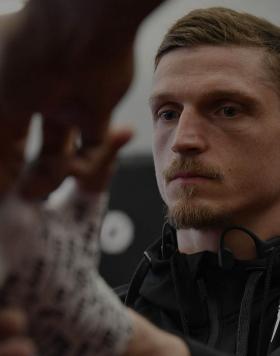 David Dvorak of Czech Republic gets his hands wrapped backstage during the UFC Fight Night at UFC APEX on May 22, 2021 in Las Vegas, Nevada. (Photo by Mike Roach/Zuffa LLC)