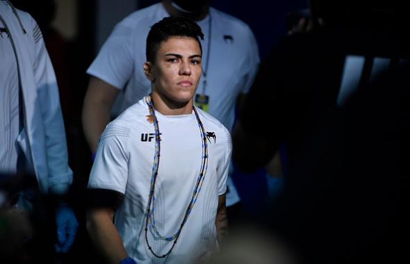  Jessica Andrade of Brazil walks out from backstage during the UFC 261 event at VyStar Veterans Memorial Arena on April 24, 2021 in Jacksonville, Florida. (Photo by Chris Unger/Zuffa LLC)