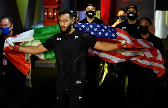 Dominick Reyes prepares to fight Jiri Prochazka of the Czech Republic in a light heavyweight bout during the UFC Fight Night event at UFC APEX on May 01, 2021 in Las Vegas, Nevada. (Photo by Jeff Bottari/Zuffa LLC)