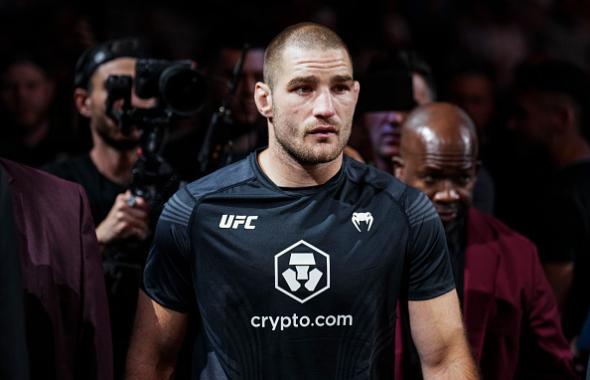 Sean Strickland walks to the Octagon in a middleweight fight during the UFC 276 event at T-Mobile Arena on July 02, 2022 in Las Vegas, Nevada. (Photo by Chris Unger/Zuffa LLC)