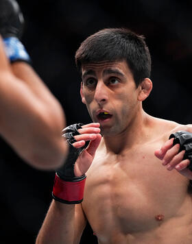 Steve Erceg of Australia looks on against Alessandro Costa of Brazil in a flyweight fight during the UFC 295 event at Madison Square Garden on November 11, 2023 in New York City. (Photo by Jeff Bottari/Zuffa LLC)