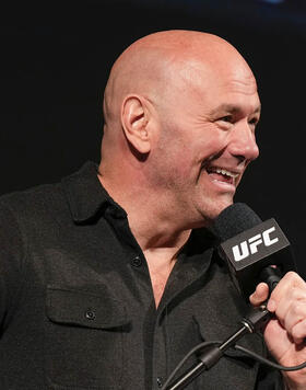 UFC CEO Dana White is seen on stage during the UFC 297 press conference at The Elgin and Winter Garden Theatre Centre on January 18, 2024 in Toronto, Ontario. (Photo by Mike Roach/Zuffa LLC via Getty Images)