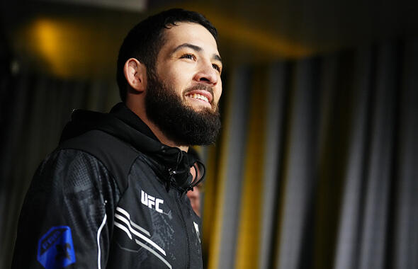 Nassourdine Imavov of Russia prepares to face Roman Dolidze of Georgia in a middleweight fight during the UFC Fight Night event at UFC APEX on February 03, 2024 in Las Vegas, Nevada. (Photo by Chris Unger/Zuffa LLC)