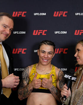 Women's Strawweight Jéssica Andrade Speaks With UFC.com After Her Split Decision Victory Over Marina Rodriguez At UFC 300: Pereira vs Hill In Las Vegas On April 13, 2024 