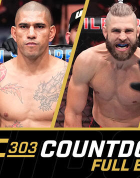 Alex Pereira, Jiri Prochazka, Michael “Venom” Page and Ian Machado Garry with the words "UFC 303 Countdown"