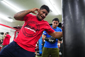 UFC athletes train with local kids as part of youth mentoring initiative in Las Vegas, NV